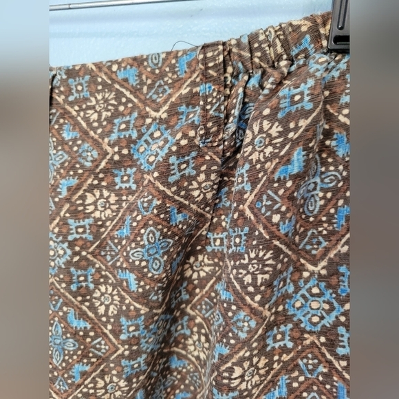 Talbots Woman Tailored Fit Silk Linen Blend Printed Pants Plus Size 14W Brown - Picture 5 of 14